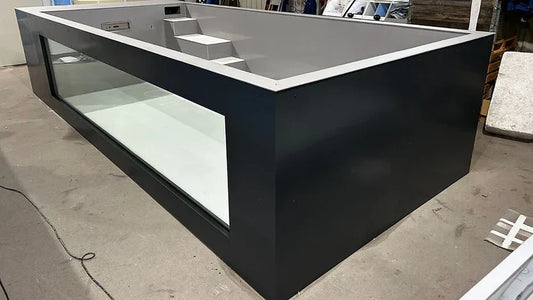 Polypropylen-Pool 6,5 × 2,55 m mit 4 m Panoramafenster