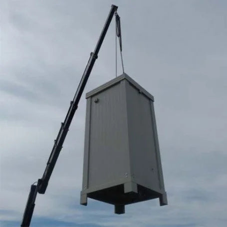 Sanitärcontainer S1 1,18 × 1,18 m mit WC und Waschbecken