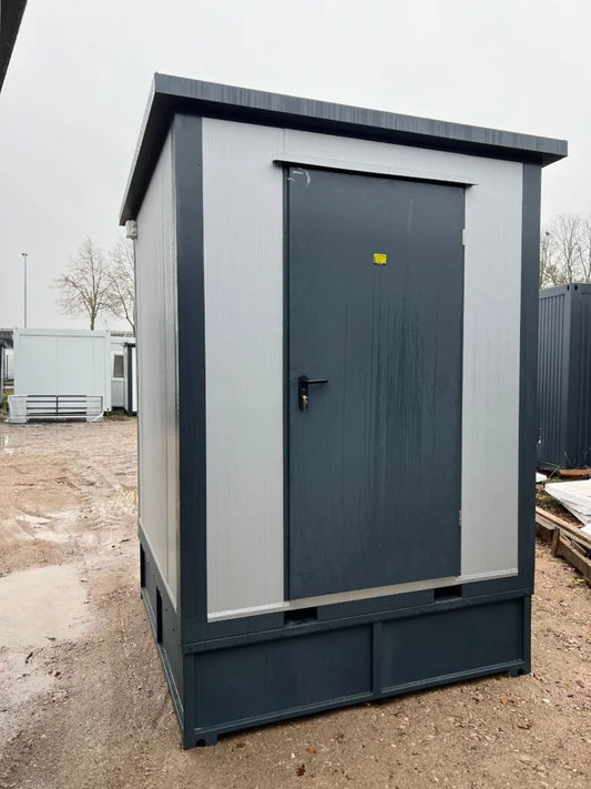 Sanitärcontainer 2,00 × 2,00 m mit WC, Dusche und Abwassertank