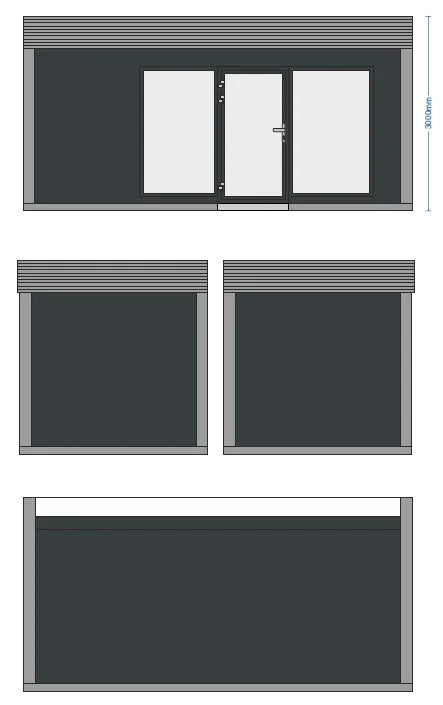Modulares Bürocontainer 6,00 × 2,90 m – 17,4 m²