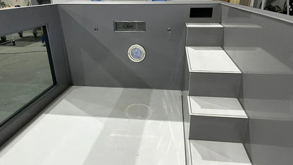 Polypropylen-Pool 6,5 × 2,55 m mit 4 m Panoramafenster