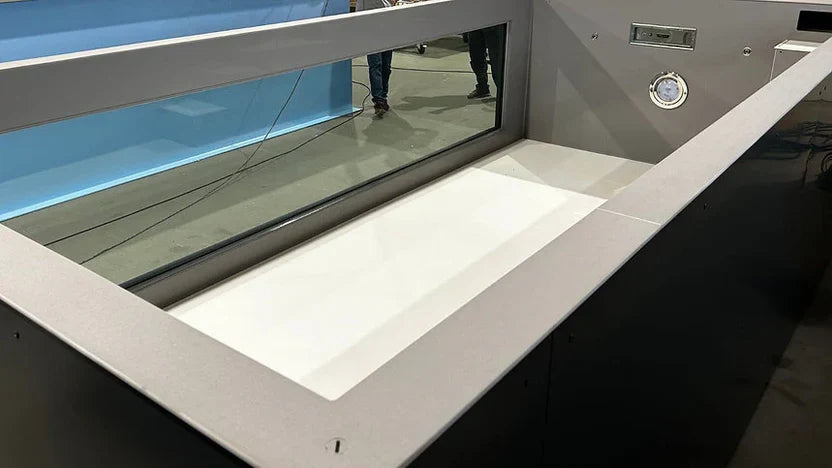 Polypropylen-Pool 6,5 × 2,55 m mit 4 m Panoramafenster
