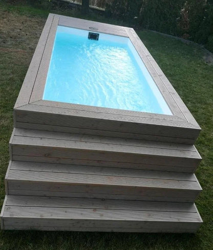 Containerpool mit Holzverkleidung – 5,00 × 2,20 m | 10 m³