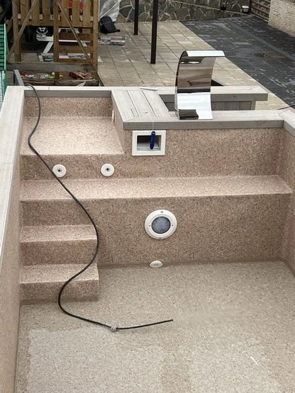 20-Fuß-Containerpool mit Zedernholzterrasse und Wärmepumpe