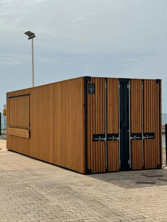 Professioneller 40-Fuß-Barkiosk mit Holzverkleidung