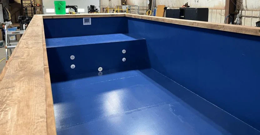One-Trip-Containerpool 6,00 × 2,44 m – mit integriertem Getränkekühler