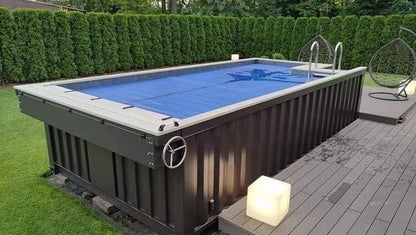 One-Trip-Containerpool 6,00 × 2,44 m – mit integriertem Getränkekühler