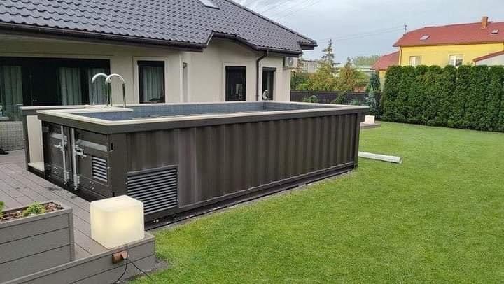 One-Trip-Containerpool 6,00 × 2,44 m – mit integriertem Getränkekühler
