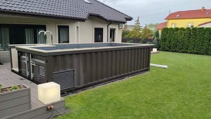 One-Trip-Containerpool 6,00 × 2,44 m – mit integriertem Getränkekühler