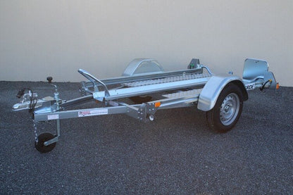 ERDE Motorradanhänger – kippbar mit integrierter Auffahrrampe – 750 kg