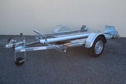 ERDE Motorradanhänger – kippbar mit integrierter Auffahrrampe – 750 kg