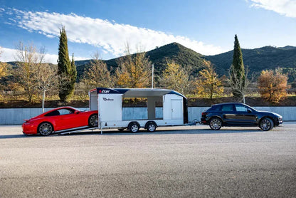 Debon Roadster 2000 geschlossener Autotransporter – 3.500 kg – Pullman-2-Fahrwerk
